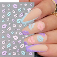 Pegatinas De Uñas 3D Estrellas Y Flores Pequeñas Corazones Y Labios Transferencia De Agua Decales DIY Decoraciones Para Manicura Adornos Foils - details 3