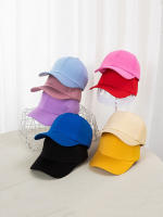 Gorro De Béisbol Para Niños Y Niñas Clásico De Color Sólido Ajustable Para Primavera Verano Protección Solar Sombrero De Pico - details 1