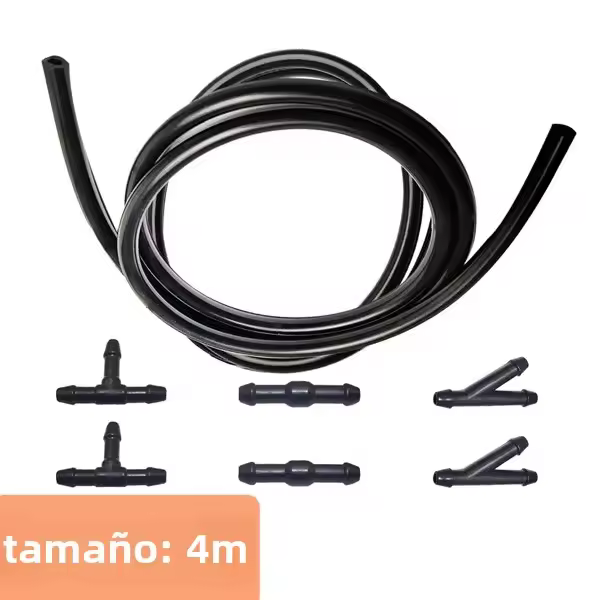Kit De Conector De Tubo De Agua Para Limpiaparabrisas 1/2/3/4M Con Boquilla De Roce Straight Pipe Jet De Enchufe T Y Para Parabrisas - 1