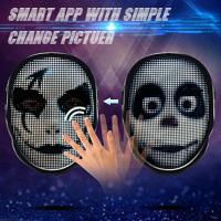 Bluetooth APP Control Smart LED Face Masks Programmable Change Face DIY Photoes For Party Display LED Light Mask For Halloween Carnival - details 2