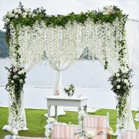 Guirnalda De Wisteria Artificial 40 Ramas 6 Pies Flores Blancas De Seda Para Arco De Boda Fiesta Jardín Hogar - details 3