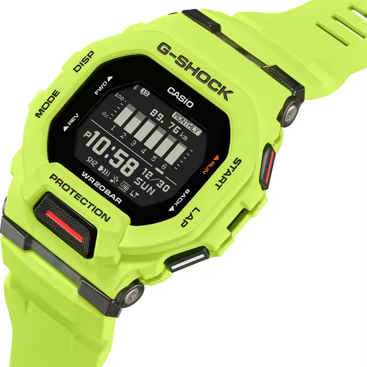 Reloj Hombre Bluetooth Casio G-Shock G-SQUAD GBD-200-9 Resistente a los Golpes 200m WR Hora Mundial Función Entrenamiento - 1