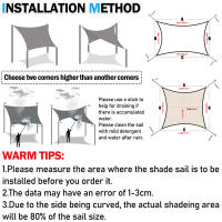 Vela Solar Rectangular Impermeable Para Patio Balconón Jardín Protección Contra El Clima Y UV Tamaño 4x2/3/5/6M Awning - details 0