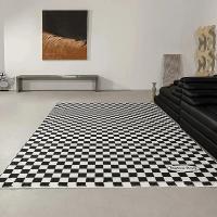 Carpetas Minimalistas Para Sala De Estar Y Dormitorio Estilo Moderno Alfombra Cuadriculada Decorativa De Poliéster 100% Matriz Grande Para Decorar El Piso - details 5