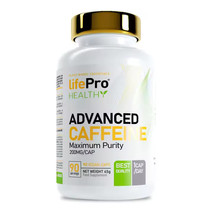 LIFE PRO NUTRITION ADVANCED CAFFEINE 200MG 90 VCAPS - Cafeína de Liberación Prolongada - Favorece la Concentración y el Foco - 1