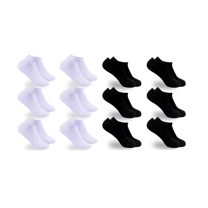 Home Solazzia - Pack de 12 Calcetines Tobilleros Hombre y Calcetines Tobilleros Mujer -Algodón de Calidad, Suaves y Cómodos - 1