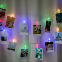 Luz De Cadena LED Para Fotos Y Decoración Navideña 1.5M/3M/6M Con Clips Fairy Operada Por Batería Para Bodas Y Fiestas - details 3
