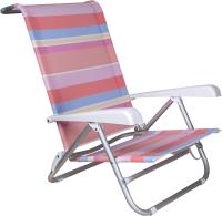 Silla Plegable de Playa con cojín, multiposición, 8 Posiciones, y Cama máx 100 kg, Estructura Reforzada, Aluminio y PVC - details 0