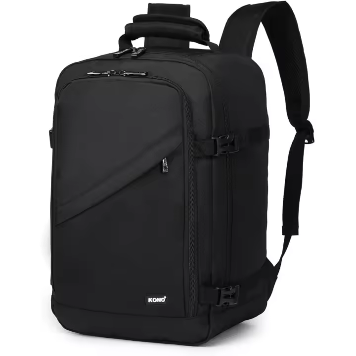 Ryanair-Mochipa de viaje para Debajo del asiento de 40x20x25 pulgadas, tamaño 20 L, Black, Minimalist - 1