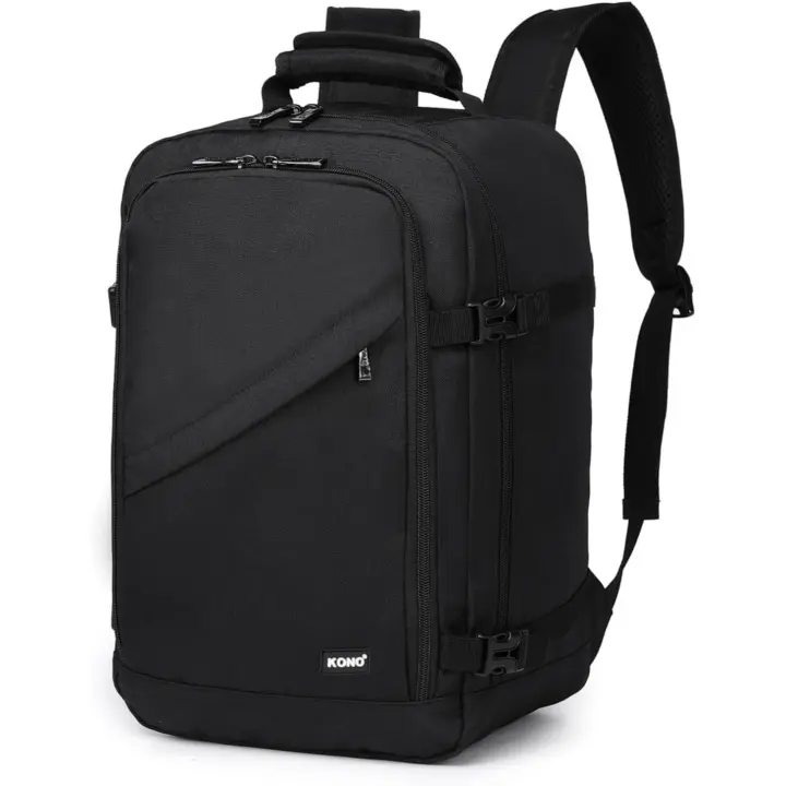 Ryanair-Mochipa de viaje para Debajo del asiento de 40x20x25 pulgadas, tamaño 20 L, Black, Minimalist - 1