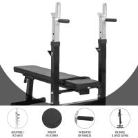 Gorilla Sports Banco de Pesas con Juego de Pesas de triple agarre de 100 kg - details 3