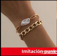 Collar Gargantilla PuRui Punk Chunky Cadena Para Mujer Estilo Hip Hop Color Oro Layered Collar Necklace Joyería Moda Statement - details 12