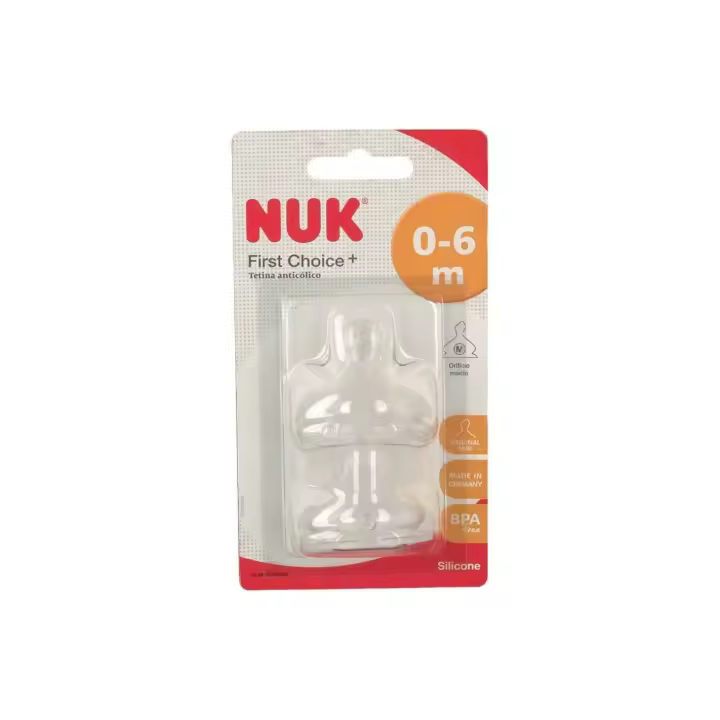 Nuk Tetina Sin Cólicos First Choice 0-6 Meses Talla M Silicona 2 Unidades - 1