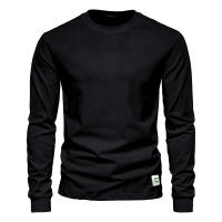 Camisetas de manga larga a la moda de otoño para hombre, camisetas de manga larga de color liso de talla europea, camisetas interiores de algodón para hombre - details 9