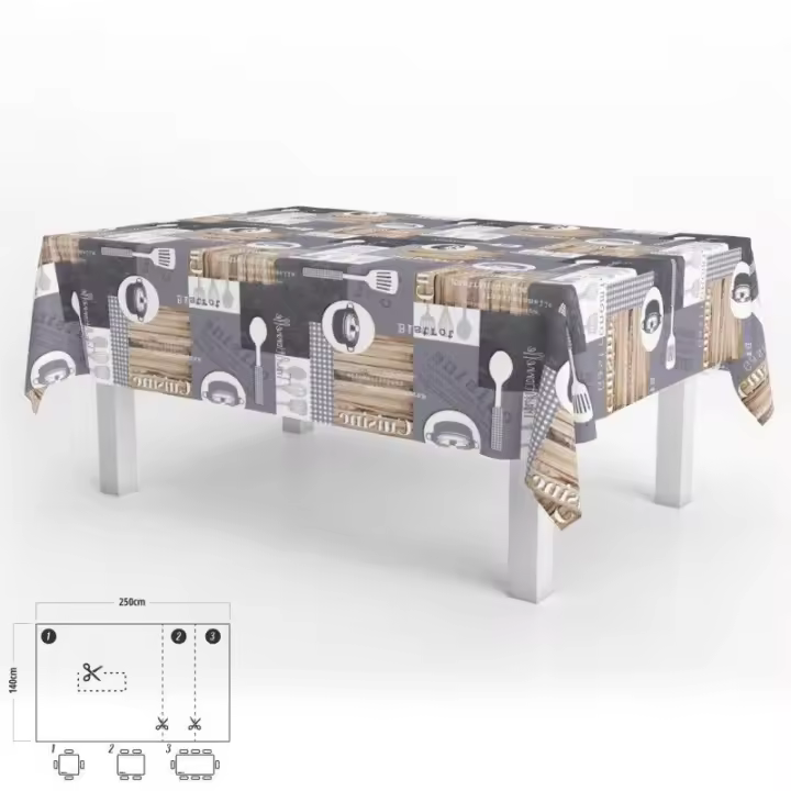 Oryx Mantel Antimanchas Hule Rectangular 140 X 250 Cm. Cuisin - Impermeable - 1