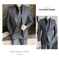 Traje De Novio Para Hombre S-9XL Moda Negocios Profesional Traje Formal Coreano Conjunto De Chaqueta Chaleco Y Pantalones Para Banquete - details 14