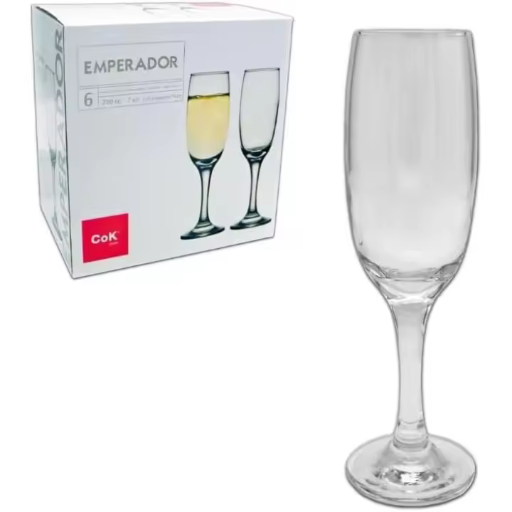 Shoppe house - Set de 6 copas champagne COK - serie Emperador - 1