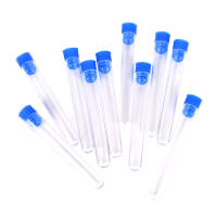 10 Pcs/Lot De Tubos De Prueba De Química 15x100mm Plásticos Transparentes Duros Con Tapa Azul Volar Mayorista Calidad Alta - details 3