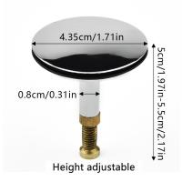 Tapa De Agua 43mm Para Tapa De Desagüe De Baño Tapa De Desagüe De Lavabo Accesorios De Desagüe Pop-Up Repuesto De Tapa De Desagüe Material De Acero Inoxidable - details 0