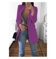 Chaqueta De Mujer Estilo Europeo Y Americano Casual Polo Cuello Redondo Ajustada Para Primavera Y Otoño 2024 Polyester Cotton - details 24