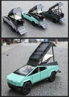 Modelo De Coche Tesla Cybertruck 1/24 Con Sonido Y Luz Para Colección Y Decoración Juguete De Metal Para Niños Regalo De Cumpleaños - details 13