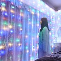 3x3m Cortina De Navidad Con Luz Faeira USB Y Control Remoto Decoración De Ventana LED Para Año Nuevo Fiesta De Navidad - details 4