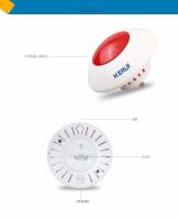 Sirena Indor KERUI J009 Con Alarm Horn Y Luz Roja Estroboscópica Wireless Para Seguridad De Hogar Y Negocios GSM - details 7