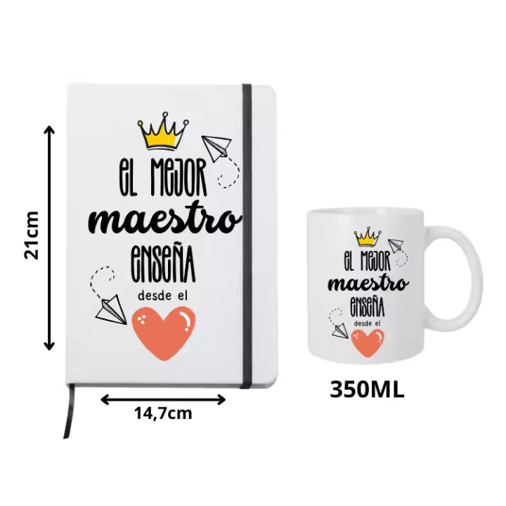 Regalo para profesores fin de curso - Artículos de regalo para profesoras - Set de regalo con frases positivas y de agradecimiento - 1