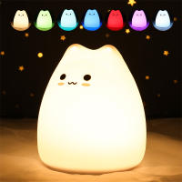 Lámpara Nocturna Para Bebé De Gato Mini Popular 7 Colores Toque Cambio De Color Protección Ocular Luz De Noche Para Dormitorio Regalo Para Niños - details 18