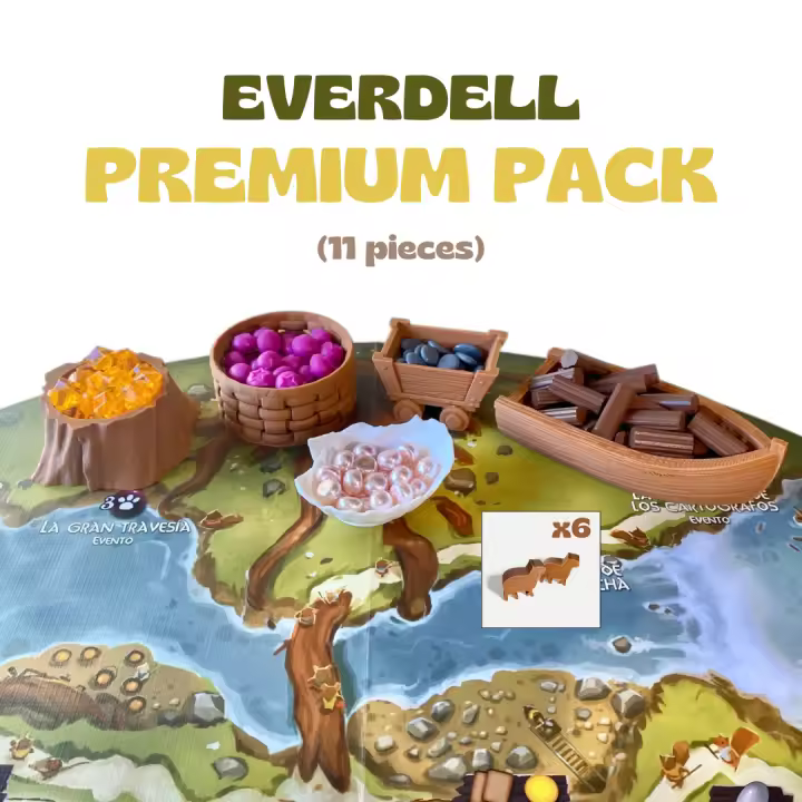 Everdell Organizador Juego de Mesa - Pack de Mejora Deluxe [30 piezas] - 4 diferentes PACKS - La Cocina 3D - 1