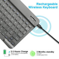 Teclado Inalámbrico Bluetooth Para Tableta 78 Teclas Recargable Diseño Compacto Y Portátil Compatible Con iOS Y Android - details 5