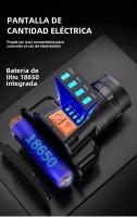 Linterna Frontal LED De Alta Potencia 50W Con Zoom Rotativo Y Batería Integrada Recargable Por USB Para Camping Pesca Y Excursionismo - details 8