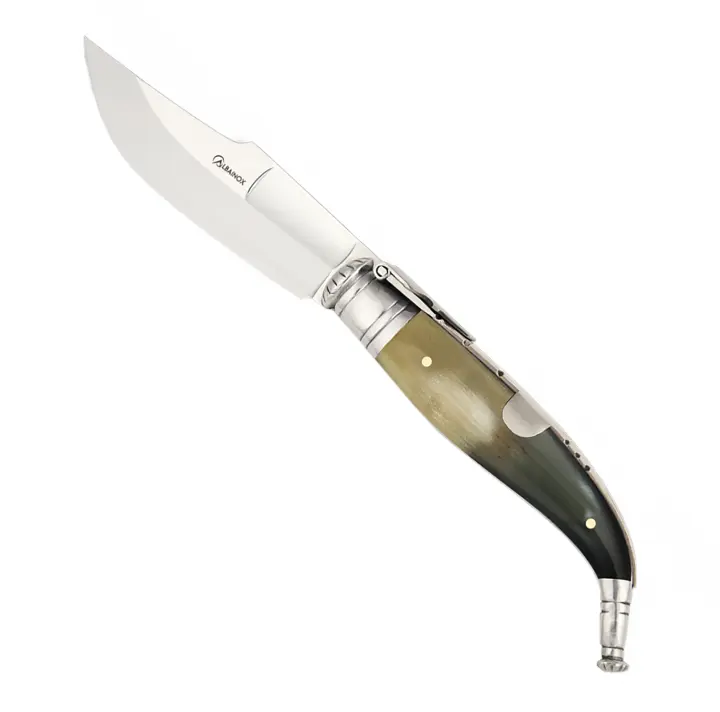 Navaja Albainox - Clasica, Acero Inoxidable. Hoja de 9 cm. Mango de Asta de Toro, Campig Caza, 01021 - 1