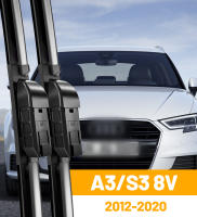 Limpia Parabrisas Limpia Para Audi A3 S3 8V 2012-2020 Plegable Natural De Goma Negro Resistente a Temperaturas De -40 a +158℃ Accesorios De Ventilador Del Parabrisas 26+16 - details 0