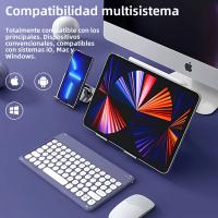 Teclado Inalámbrico Bluetooth Redondo Silencioso CASEPOKE Compatible Con Samsung Xiaomi Google Huawei iPad Móvil Y Ratón - details 0
