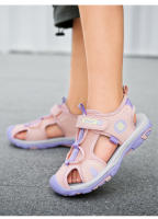 Sandalias De Playa Para Niños Verano 2024 Moda Antideslizante Suave Bajo La Piel Cuero Malla Cómodas Tallas 18-25 Unisex - details 12