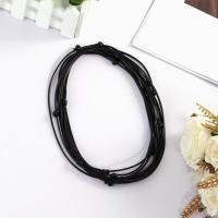 Cuerda De Cera Para Collar Ajustable 1/10pcs Correa De Cuero Y Lápida Negra Tejida Para DIY Joyería Sliding Cord Findings - details 5