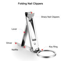 Tijeras De Uñas Ultrafinas 0.5cm Portátiles Plegables Multiusos Eliminador De Callos Herramienta De Uñas Con Manija Antideslizante - details 1