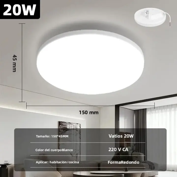 Lámpara De Techo LED Moderna 220V Estilo Simple Para Dormitorio Y Sala De Estar Ahorro De Energía 15W 20W 30W 50W Incluye Bombillas - 1