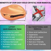 Borrador de pelo de cristal, Removedor de pelo de cristal mágico mejorado, Depiladora de cristal portátil y exfoliante - details 2