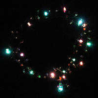 Collar De Disfraz Navideño Con Luz LED Miniatura 8 Luces Que Parpadean Accesorio De Fiesta Con Efecto De Luz - details 1