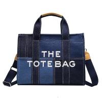 Patchwork Denim Tote Bags Fashion Designer Letters Women Handbags Luxury Shoulder Crossbody Bag Big Shopper Purses Bolso Mujer - details 0