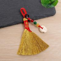 Mini Escoba Tejida a Mano Con Borlas Ornamentos Chinos Estilo Tradicional Regalos Afortunados Para Bebés Creativos Suministros Festivos - details 8