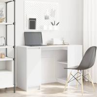vidaXL Escritorio 120x42x76 cm madera de ingeniería en color Roble ahumado/Blanco/Madera antigua y más | estructura resistente ideal para salón dormitorio o estudio - details 1