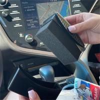 2/4pcs Esponja De Limpieza Para Ruedas De Coche Cepillo De Limpieza De Neumáticos Accesorios De Detalle De Plástico Para Limpieza Y Cera De Pulido Tamaño 12X5.5X7cm Color Negro - details 3