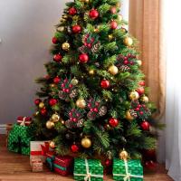 10Pcs Conos De Pino Y Ramas De Pino Con Berros Rojos Artificiales Para Adornos De Navidad Arbol De Navidad Guirnalda DIY Regalos Decorativos - details 5