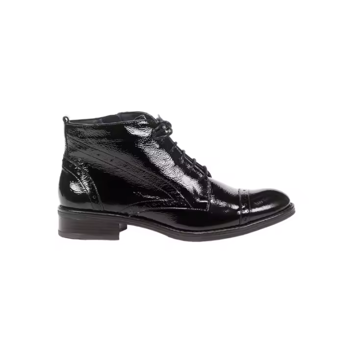 botin planco con cordon linea lakiris en piel acharolada fabricado en españa - 1