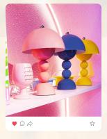 Lámpara De Mesa LED Nórdica Con USB Luz Nocturna Regulable De Flores Para Decoración De Habitación Dormitorio Y Sala De Estar - details 4