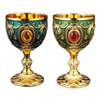 Vaso Gótico Medieval Vintage 30ml Con Patrón De Flores Taza De Bebida Ceremonial Artesanal Para Regalos De Renacimiento Y Fiesta - details 0
