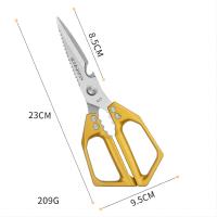 Tijeras Multifuncionales De Acero Inoxidable Para Cortar Pollo Y Pescado Tijeras De Cocina Con Mango Plástico Curvas - details 8